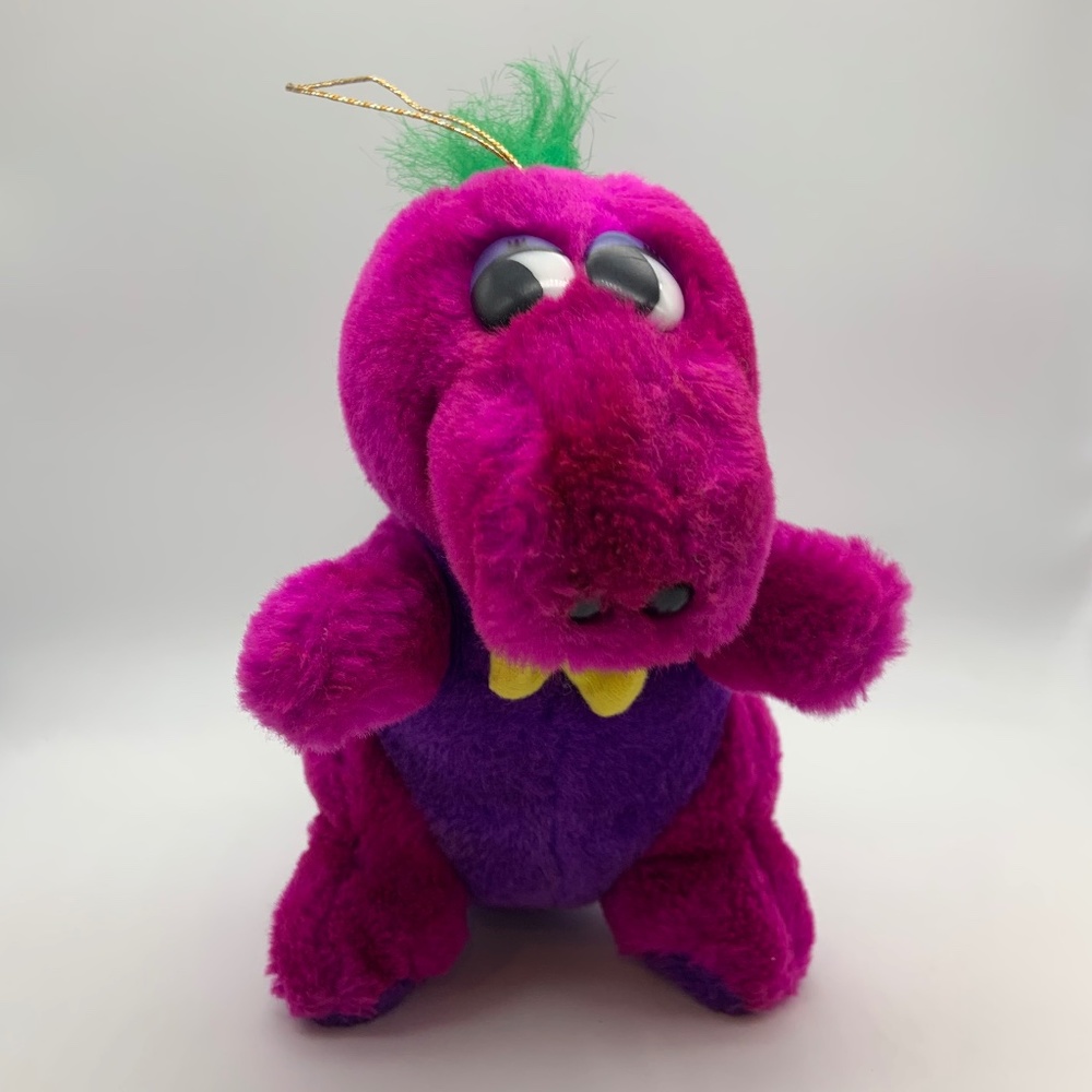 Vintage Barney and Friends Small Barney Plush Stuffed Animal Classic Toy Co.